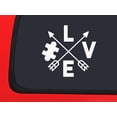 thumbnail image 1 of Car Sticker Love Puzzle Piece Arrows Autism Awareness Support Car Window Decal Sticker White 7 Inch, 1 of 2