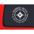 thumbnail image 1 of Car Sticker Raising Boys Is Always An Adventure Compass Heart Love Family Mom Car Window Decal Sticker White 7 Inch, 1 of 2
