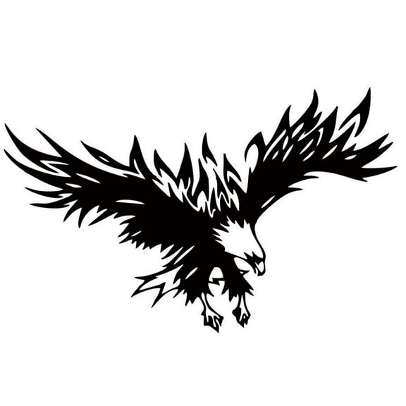 Car Stickers Cool Eagle Shaped Graphics Universal Car Hood Body Side Decals Styling Stickers D-733