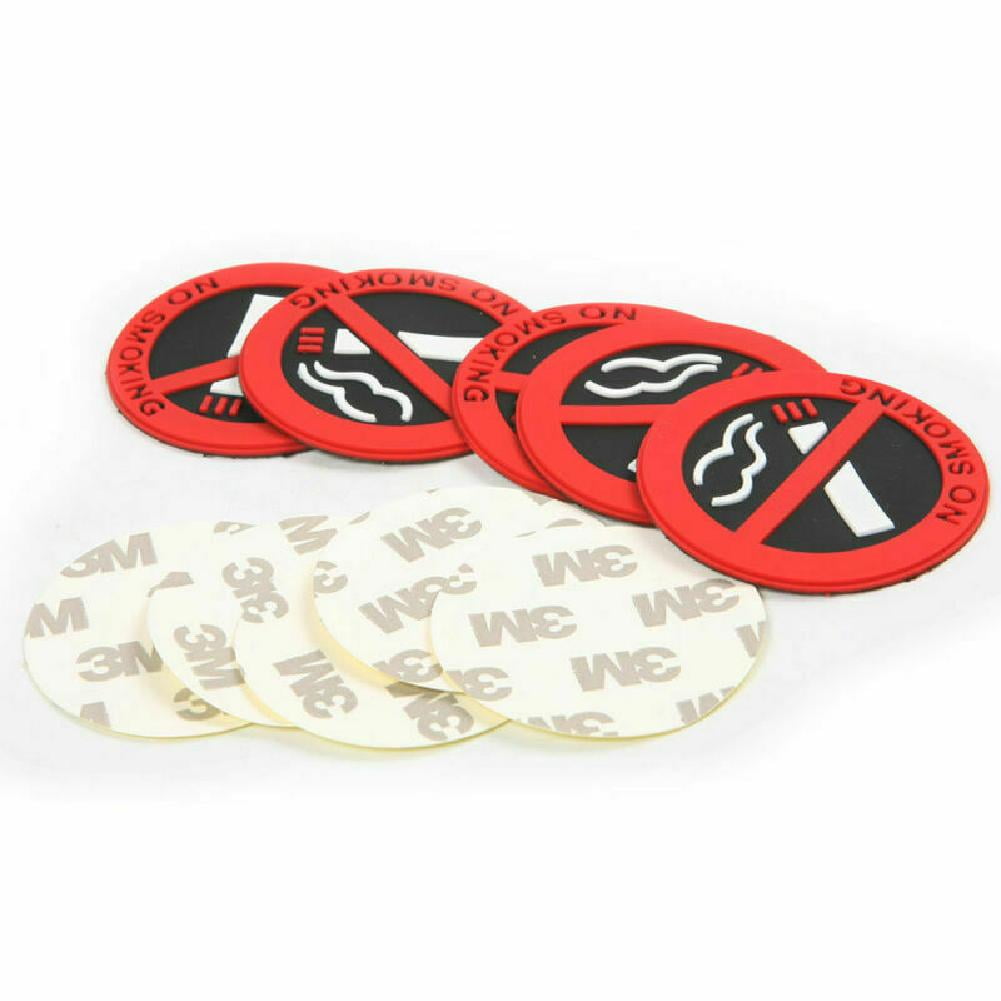 Car Stickers NO SMOKING Sign Warning Logo Rubber Stickers Car Taxi ...