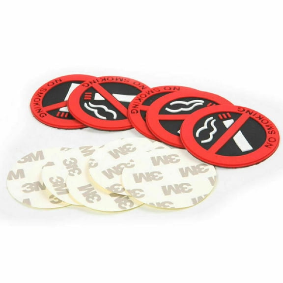 Car Stickers NO SMOKING Sign Warning Logo Rubber Stickers Car Taxi Decor Accessories