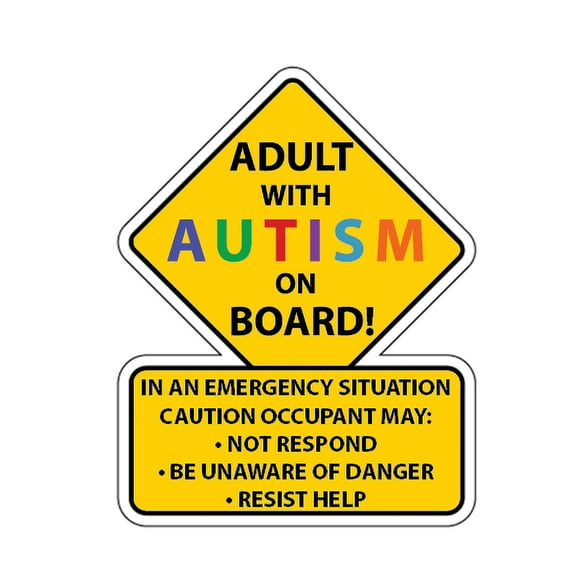 Car Stickers Sticker Chart Autism Safety Reminder Card Truck Wheel Ship Safety Passage Decal Sticker