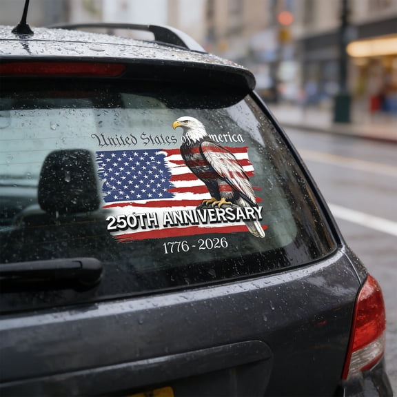 Car Stickers,Stickers for Cars,Usa 250th Anniversary Merchandise,America 250th Anniversary Decal The Independence of USA Sticker 1776-2026,Patriotic Vinyl Bumper Sticker(B 16IN)