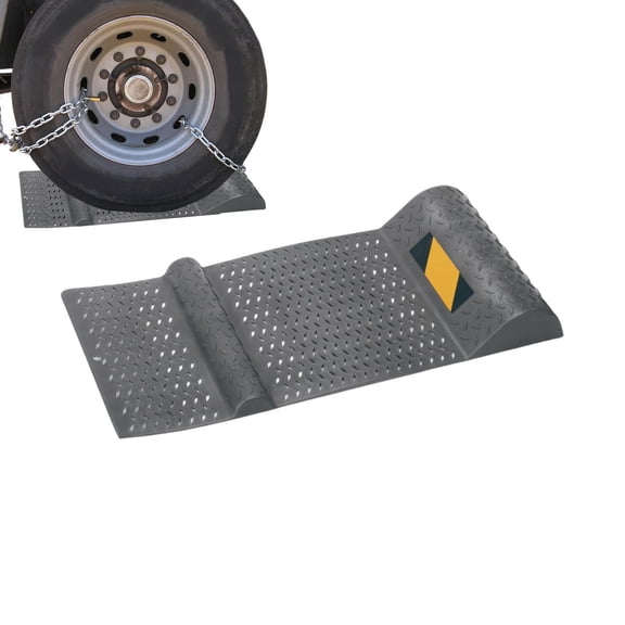 Car Stopper for Garage Parking - Manual Alignment Station, Stabilizing Wheel Chock, High Friction Grip Surfaces, Waterproof Material Block | Driveway Guide for Golf Cart & Motorcycle Owners