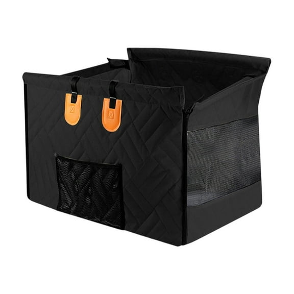 Car Storage Bag For Vehicle Rear Seat Organizer With Durable Fabric Waterproof And Dirt Resistant Protection Built In Mesh Pet Basket And Multi Compartment Design For Travel