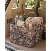Car Storage Basket Organizer, Large Capacity Foldable Auto Bin with Handles, Quilted Fabric Trunk &amp; Back Seat Organizer for Groceries,Style-H deal from Walmart