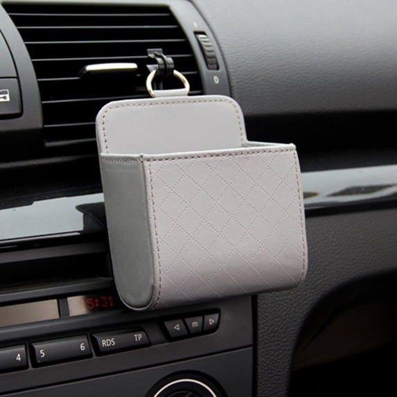 Car Storage Box Avant-garde Design Car Organizer Car Storage Bag Faux Leather Stylish Versatile Feel Auto Organizer for Phones Avant-garde Design