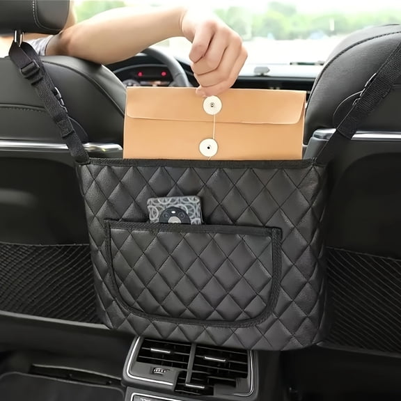 Car Storage Net Bag Seat Back Organizer Elastic Mesh Pocket for Phone Snacks Accessories Car Interior Storage