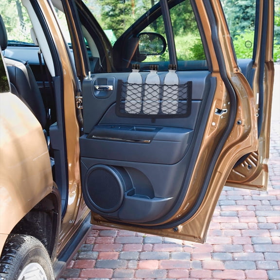 NIAIZEK Car Storage Pockets Black Mesh Organizer 2-Pack Vehicle Seat Back Organizer for Extra Storage