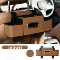 thumbnail image 1 of Car Storage Organizer, Multifunctional Car Seat Back Storage Box With 2 Cup Holders, Tissue Box And Hook, Compatible With Most Vehicles, 1 of 6