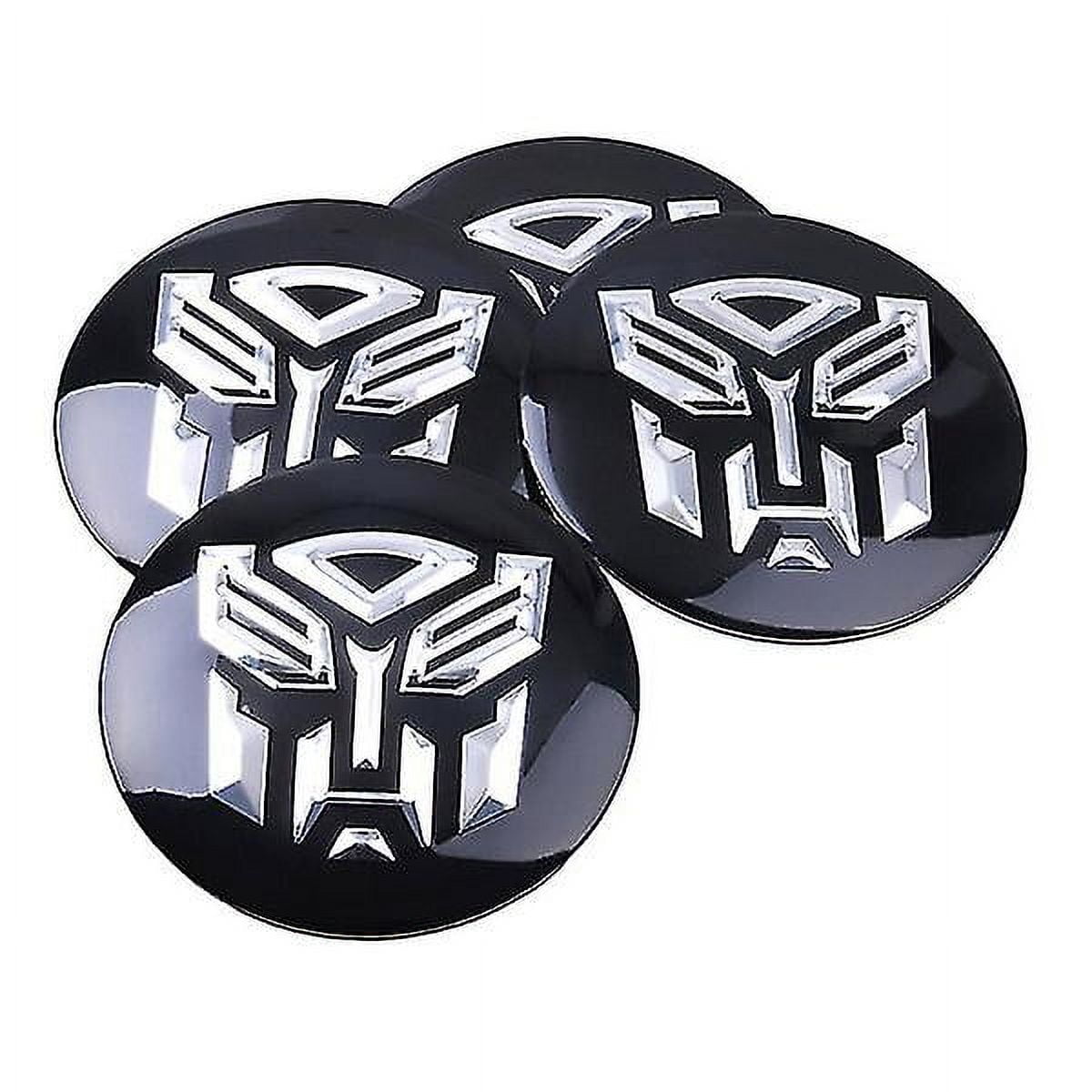 Car Styling 4pcs 56mm Transformers Logo Car Tyre Wheel Center Hub Cap Autobots Emblem Decal Badge Sticker Accessories|car Stickers|,Black
