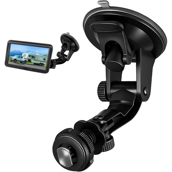 Car Suction Mount for Backup Camera Monitor, Adjustable Dashboard Windshield Mount, ABS Plastic Square Bayonet Bracket for Car Truck RV, Tool-Free Easy Install