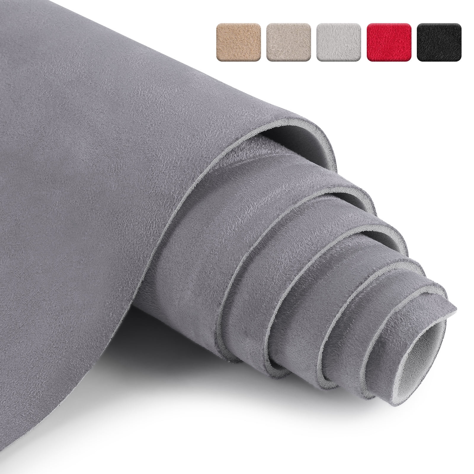 Car Elements Suede Fabric by The Yard 60 inchx36 inch Soft Ventilation Material Polyester Synthetic Suede Fabric(Double Side) for Car Headliner, Cushion, Boats