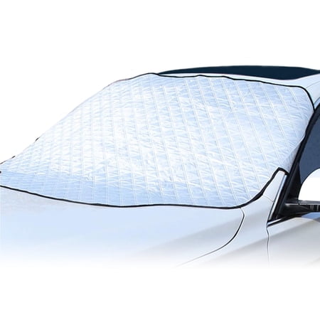 Car Sun Cover, Moclever Windshield Protector Cover Against Sun/Snow/Ice Fit for Small Mid SUVs