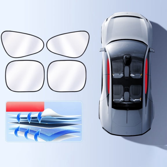 Car Sun Shade Cover for Car Side Window Ultra-Light Electrostatic Curtains