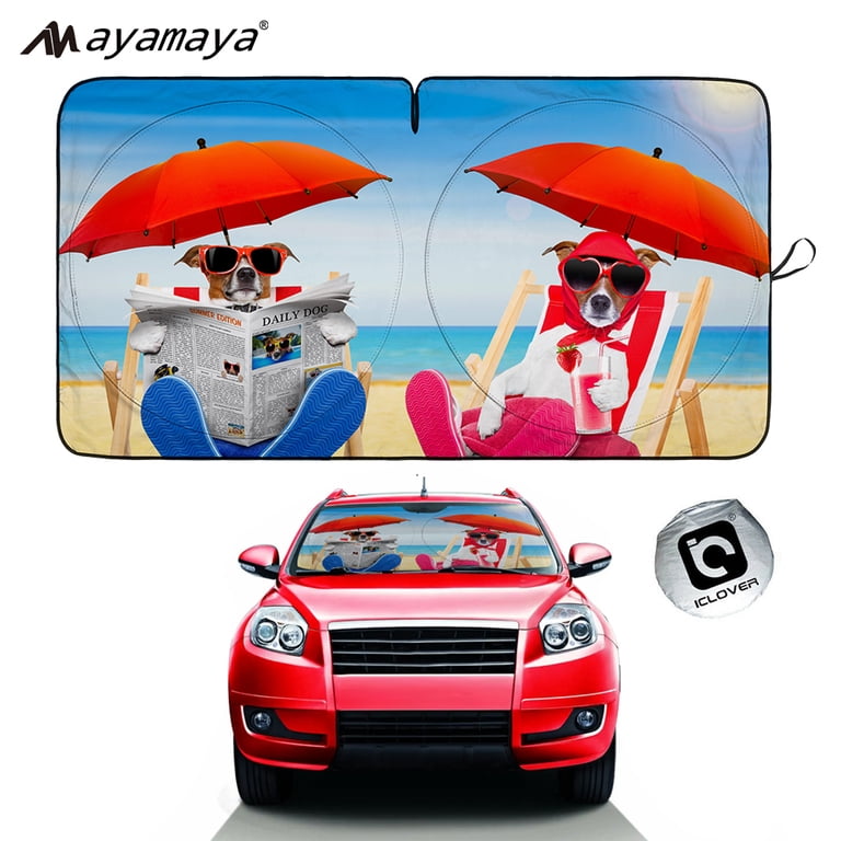 Parasole Ombrello Per Auto Xukey – Frontale, Pieghevole, Argento, Installazione Facile - 2