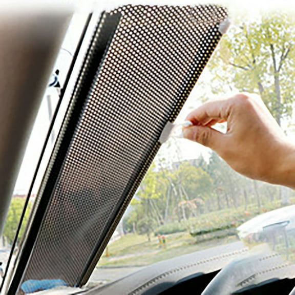 Car Sun Shade Windshield, Car Retractable Curtain with UV Protection, Retractable Windshield Sun Shade for Car Front Window to Keep The Vehicle Cool, Honeycomb Sunshade Fits Various Models