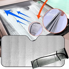 Car Sun Shade, Windshield Sun Shade, 55" x 27" Thickened Bubble Keep Vehicle Cool Insulated Panel, Foldable Storage Interior Anti-Aging Protector, Universal for Cars Trucks (Silver), Silver