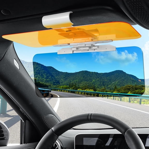 Car Sun Visor,2 in 1 Day and Night Anti-Glare Visor,Automobile Sun Anti-UV Block Visor,Polarized Car Sun Visor Extender for Clearer Driving,Universal for Car SUV Trucks