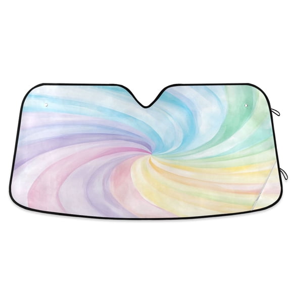 Car Sun Visor 53*23.5Inch Windshield Sun Shield Car Sun Curtain Car Sun Shield Car Sun Insulation Suitable For Most Vehicles Beautiful Vortex