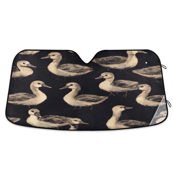 Car Sun Visor 53*23.5Inch Windshield Sun Shield Car Sun Curtain Car Sun Shield Car Sun Insulation Suitable For Most Vehicles Cartoon Duck2