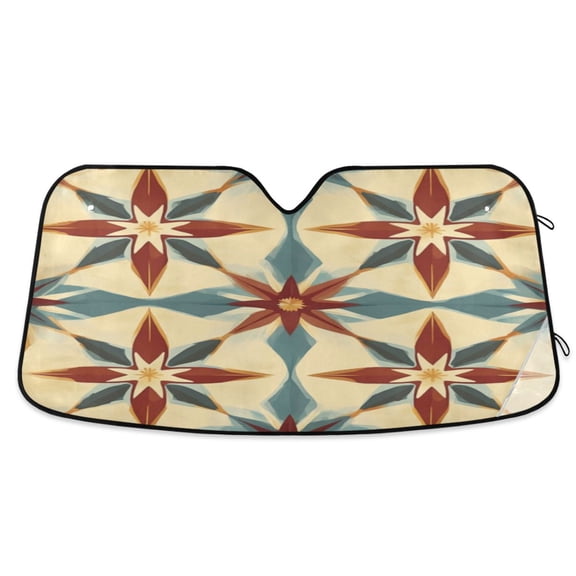 Car Sun Visor 53*23.5Inch Windshield Sun Shield Car Sun Curtain Car Sun Shield Car Sun Insulation Suitable For Most Vehicles Pretty Stars3