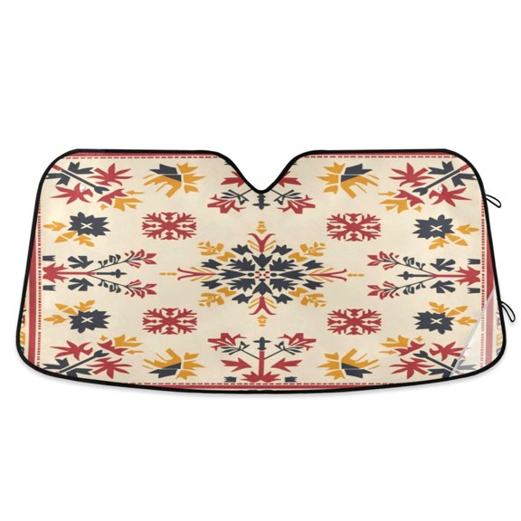 Car Sun Visor 55*27.6inch Windshield Sun Shield Car Sun Curtain Car Sun Shield Car Sun Insulation Suitable For Most Vehicles Nordic Pattern