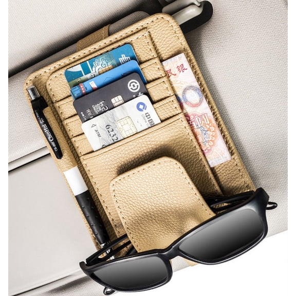 Car Sun Visor Bill Pen Business Card Holder CD DVD Organizer Storage Box Sunglasses Clip Stowing Tidying Car Accessories
