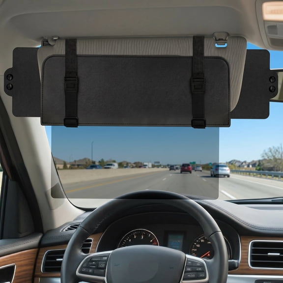 Car Sun Visor Extender with Polarized UV400 Lens Anti-Glare Sun Blocker Attachment for Safe Driving, Foldable Windshield Sun Shade
