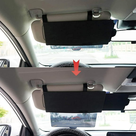 Car Sun Visor Extension, Car Sun Visor Extender, Driver Sun Visor Extender For Car Anti-Glare And Uv Protection For Driver Or Passenger (Transparent)
