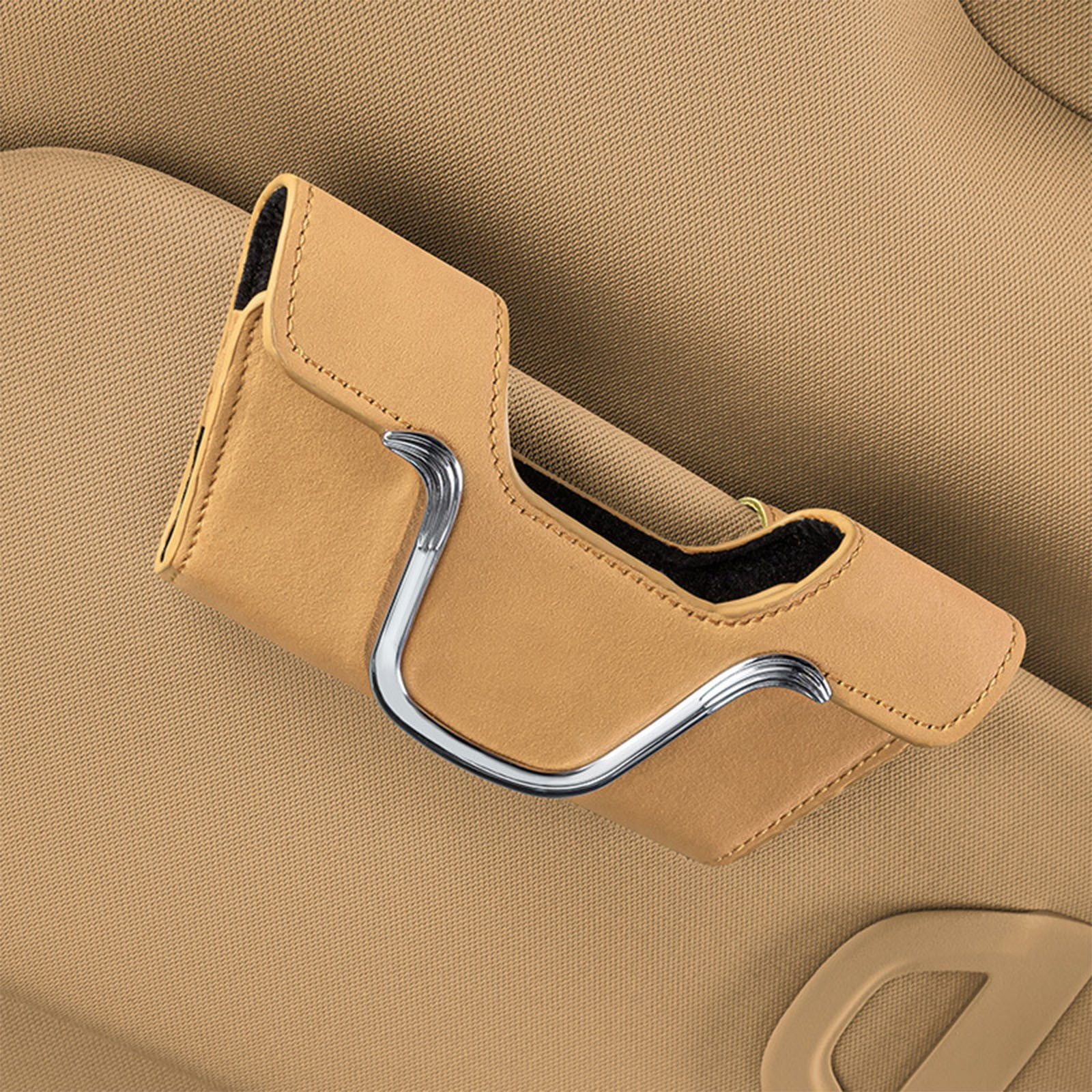Car Sun Visor Glasses Case,Magnetic Suction Sunglasses Clip,Suede Lined ...