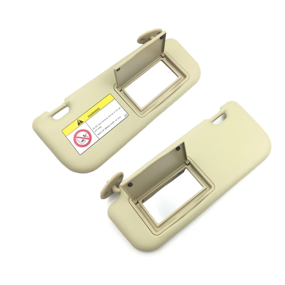 Car Sun Visor Left Driver & Right Passenger Side Replacement Compatible With Toyota Corolla Levin 2014 2015 2016 2017 2018 Without Light -two pieces-beige