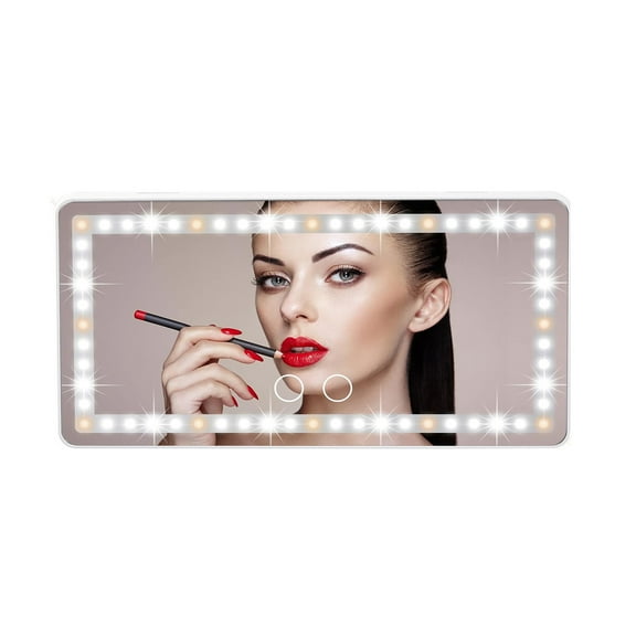 Car Sun Visor Mirror,Mirror - Innovative Car Mirror - Innovative Car Sunvisor Led Makeup Mirror Sun Visor Mirror Makeup Mirror All Vanity Mirror Car Visor Vanity 5.3 * 0.4inch Dsfen White
