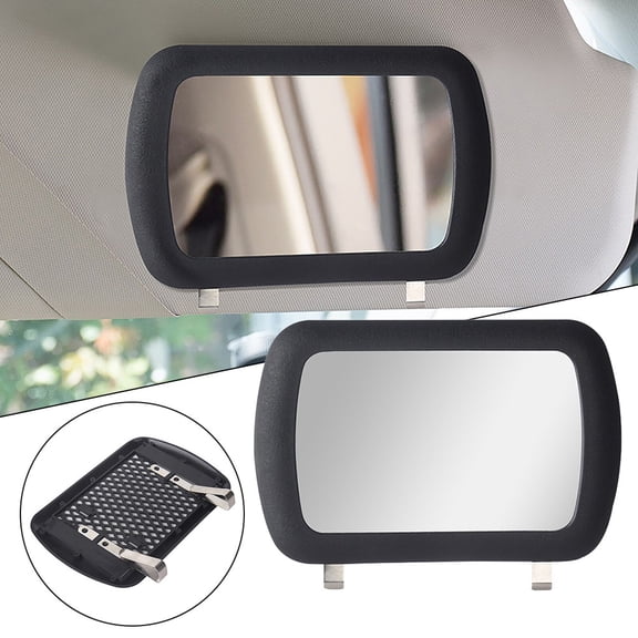 Car Sun Visor Mirror with Clips for General Vehicles, Makeup Vanity Cosmetic Glass Mirror for Travel and Daily Use, simple Install Shading Accessory