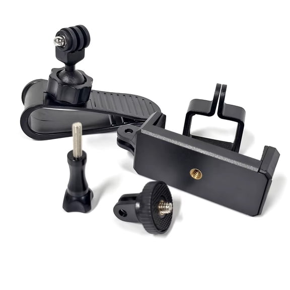 Car Sun Visor Mount for Action Camera & Phone, Compatible with GoPro Hero 13/12/11/10/9/8/7, Insta360 X5/X4/X3, DJI Osmo Pocket 3/Action 5 Pro/4/3, 360