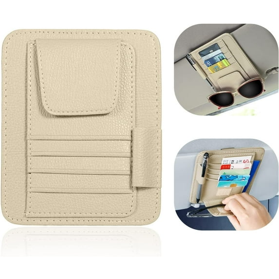 Car Sun Visor Organizer Accessories: Car Sun Visor, Sunglasses Holder for Car, Registration and Document Holder, Visor Clips, Auto Interior Accessories Pocket Organizers, Car Picture Holder