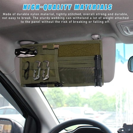 Car Sun Visor Organizer,Vehicle Visor Panel Storage Holder Pouch Bag,Molle Multifunctional Sunshade Pocket for Pen Card Sunglasses,Car Accessories
