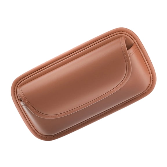 Car Sun Visor Organizer With Sunglasses Holder, Sunvisor Organizers, Card Sleeve Pocket Organizer For Car Interior Truck SUV Storage Pouch-orange
