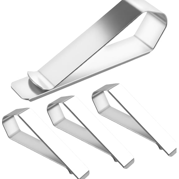 Car Sun Visor Photo Clips, Stainless Steel Adhesive Mounting Kit, 4 Pack