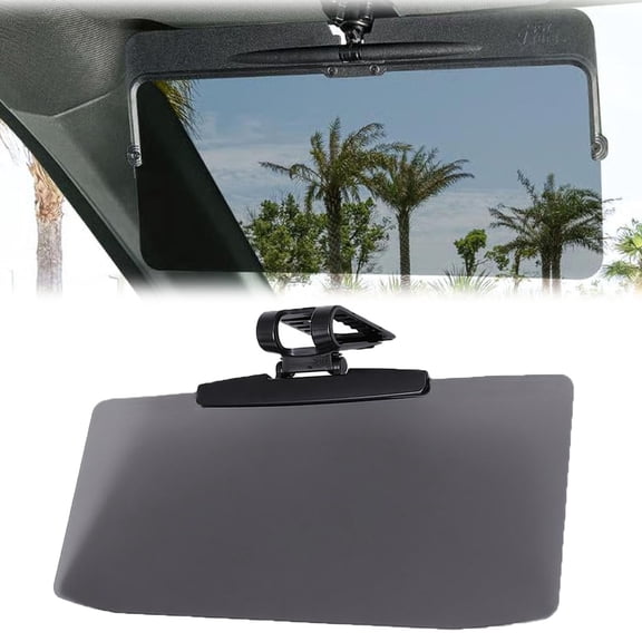 Car Sun Visor with Polarized Glare Protection, Adjustable Universal Visor Extender Clip-On Anti-Glare Sun Blocker for Windshield, Heat-Resistant Foldable Driving Shade