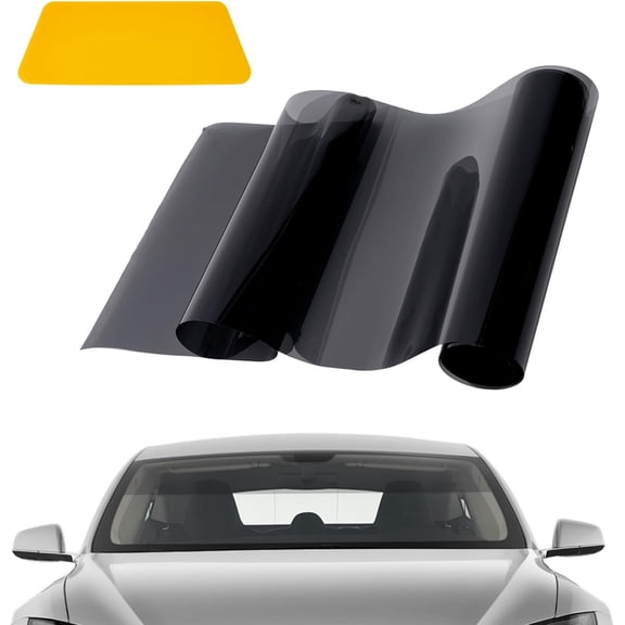 Car Sun Visor Strip Tint Film, Vehicle Windshield Window Tint Film, Universal Front Windshield Solar Protection Sticker for Sunshade (50% VLT)