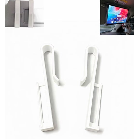 Car Sun Visor Tablet Holder, 360° Rotatable Clip-On Mount for Tablets & Smartphones 4.7”–12.9”, Hands-Free Passenger Entertainment Stand