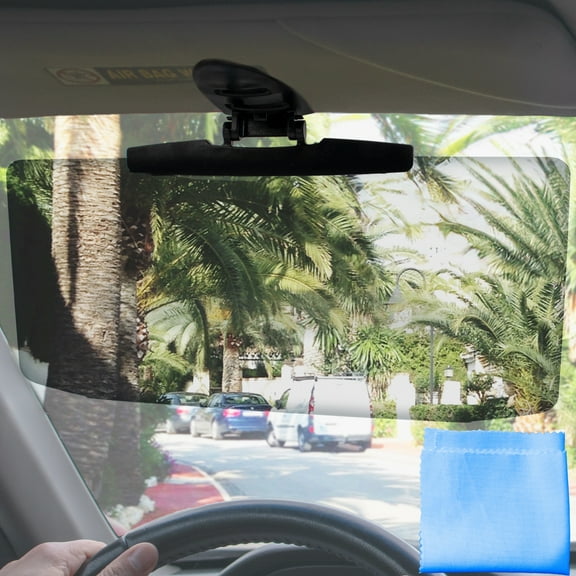 Car Sun Visor Universal XL Extender - Anti-Glare & Polarized for UV Protection, Easy-to-Install, Adjustable for Safe Driving Comfort, Wide Coverage