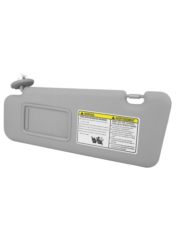 Car Sun Visor with Mirror Left Driver Side for Toyota Highlander 2008-2013 with Vanity Light 74320-48500-B0 Gray
