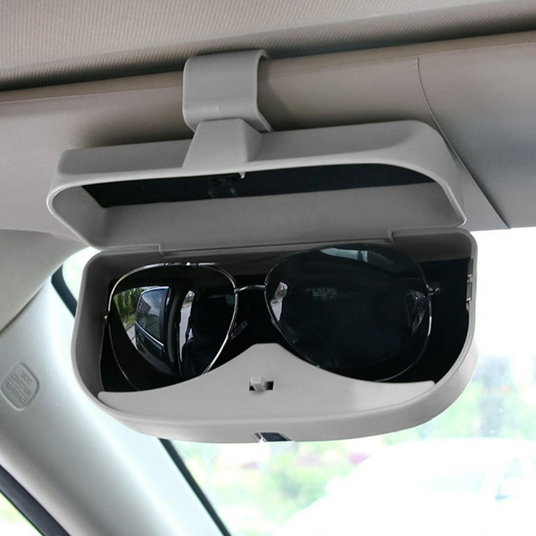 KanSmart Sunglass Holder for Car Visor Sunglasses Clip Magnetic Leather  Glasses Eyeglass Holder Truck Car Interior