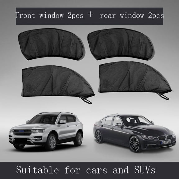 Car Sunshade Curtains Universal Side Window Shades SUV Curtains Protection Repellent Mosquito Mesh Net Sunshade Auto Accessories