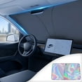 thumbnail image 1 of Car Sunshade Front Windshield, 53x26inch, Thickened, Sun Block, Heat Insulation, UV Protection, Suction Cups, Easy Install, Foldable, Car Accessories, 1 of 8