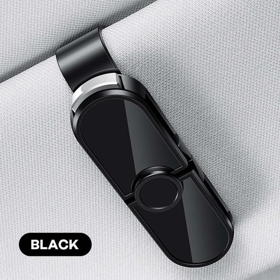 Car Sunshade Glasses Clip Holder,360° Rotating Sunglass Storage Clip for Car Visor, Universal Eyewear Organizer with Quick Release Button, Auto Accessories for Sunscreen Mount, Secure Eyeglass Holder