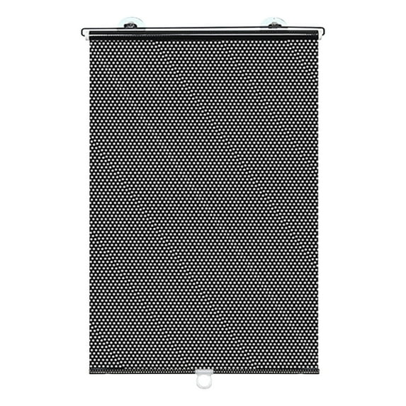Car Sunshade Retractable Window Blind | Automatic Rolling Sun Visor for Cars | Sun Protection Thermal Insulation Curtain | Mesh Plastic | Easy Install | Includes 3 Suction Cups | 1 Pack