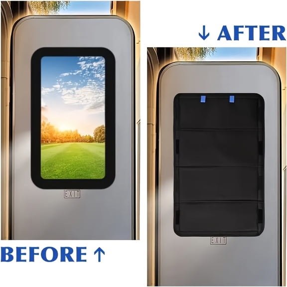 Car Sunshade/Rvs Shade Curtain/Rvs Additions Sunshade/Retractable Shade/Rvs Door Shade Curtain/16X25Inch/Rvs Door Window Shade Curtain-RV sunshade